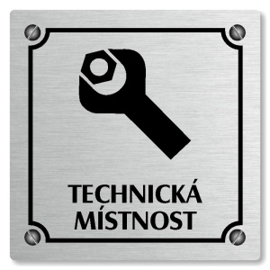 Technická místnost, 80x80mm, stříbrná, Kansas